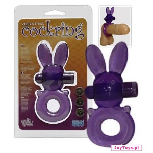 Wibrujący pierścień - króliczek - Vibrating Cockring - 11 - fioletowy