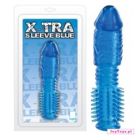 Nasadka na penisa X-TRA SLEEVE BLUE - 14cm