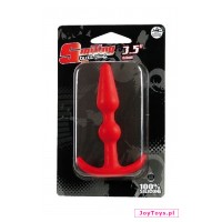 Wtyczka analna Smiling Butt Plug - masażer prostaty  - czerwony