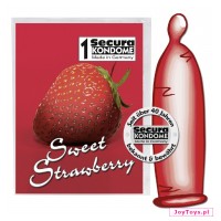 Prezerwatywy truskawkowe Secura Sweet Strawberry - UNIW.szt.