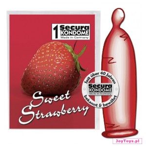 Prezerwatywy truskawkowe Secura Sweet Strawberry