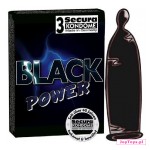 Prezerwatywy Secura Black Power 3 szt.