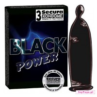 Prezerwatywy Secura Black Power Pack - 3szt.