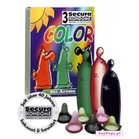 Prezerwatywy Secura Colour Pack - 3szt.