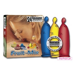 Prezerwatywy Secura fruit mix - 24 - mix