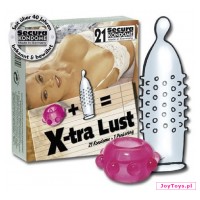 Prezerwatywy Secura X-Lust + pierścień - 21szt.
