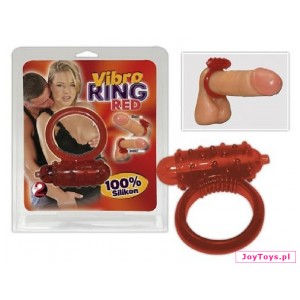 Pierścień Vibro Ring  - UNIW. - czerwony