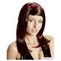 Czarna peruka z czerwonymi refleksami - UNIW.