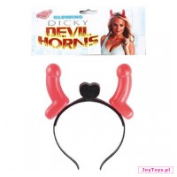 Opaska ze świecącymi peniskami - DICKY DEVIL HORNS - UNIW.