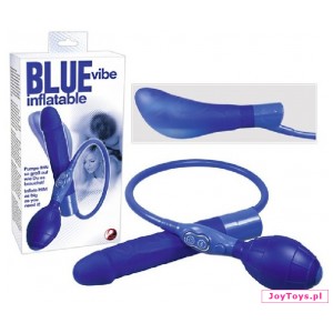 Pompowany silikonowy wibrator Blue Inflatable Vibrator