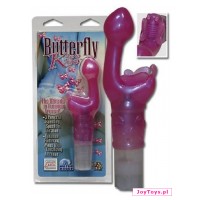 Wibrator ze stymulatorem łechtaczki Butterfly Kiss - 19cm
