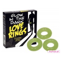 Pierścienie świecące w ciemności - Love Ring Glow in the Dark - 3,3cm