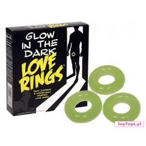 Pierścienie świecące w ciemności - Love Ring Glow in the Dark