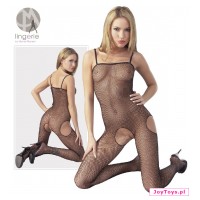 Siateczkowe bodystocking - Net Catsuit - S/M - czarny