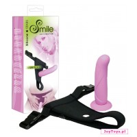 Mocowane na pasku dildo Silicone Strap-On SMILE - 16cm