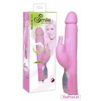 Silikonowy wibrator rotacyjny Smile Bunny - 26cm